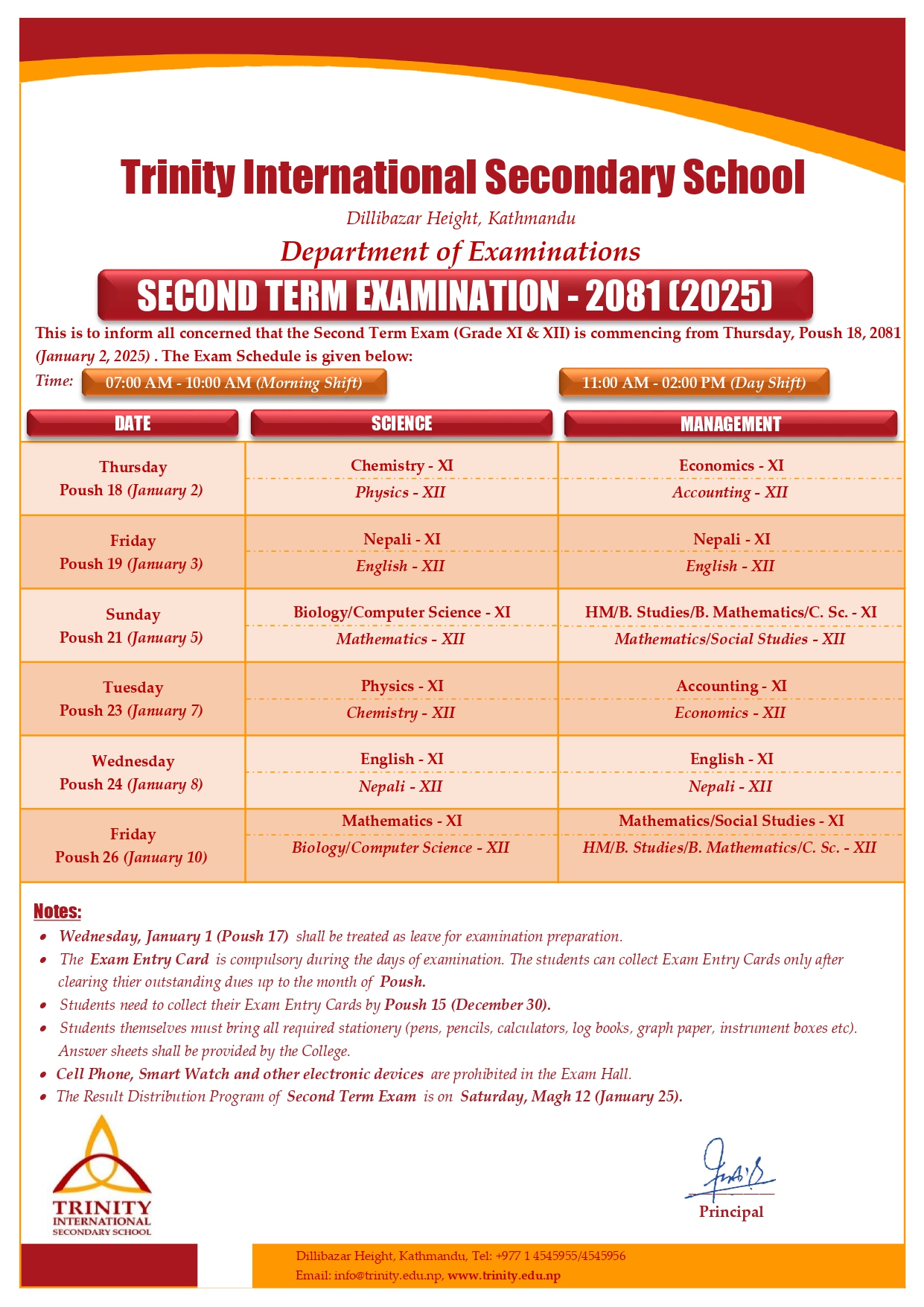 Second Term Examination 2024